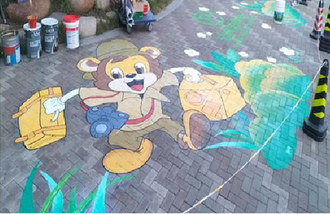 黄龙夏季画地面彩绘会遇到的问题