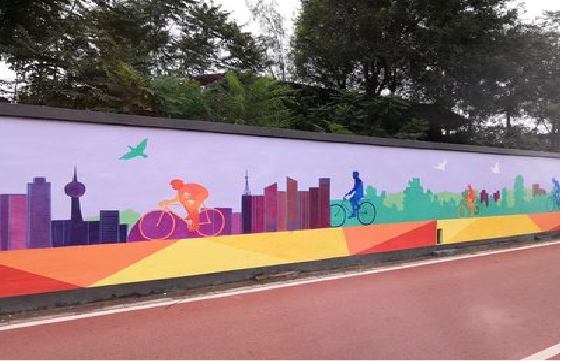 黄龙墙体彩绘-围墙