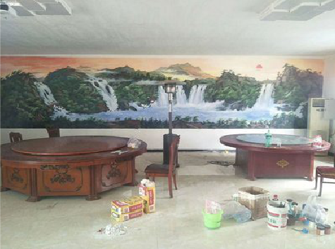 黄龙墙绘-写实风景