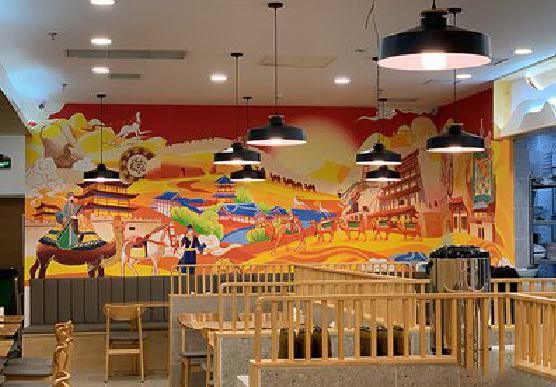 黄龙商业空间彩绘介绍。