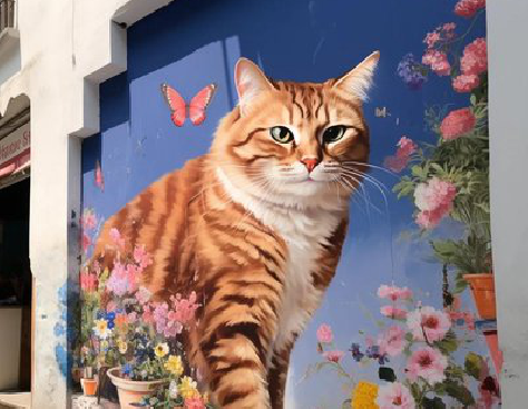 黄龙自己绘制有个性的手绘墙