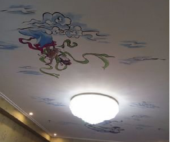 黄龙如何快速绘制天花板上的手绘墙?