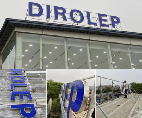 黄龙楼顶发光字安装的注意事项。